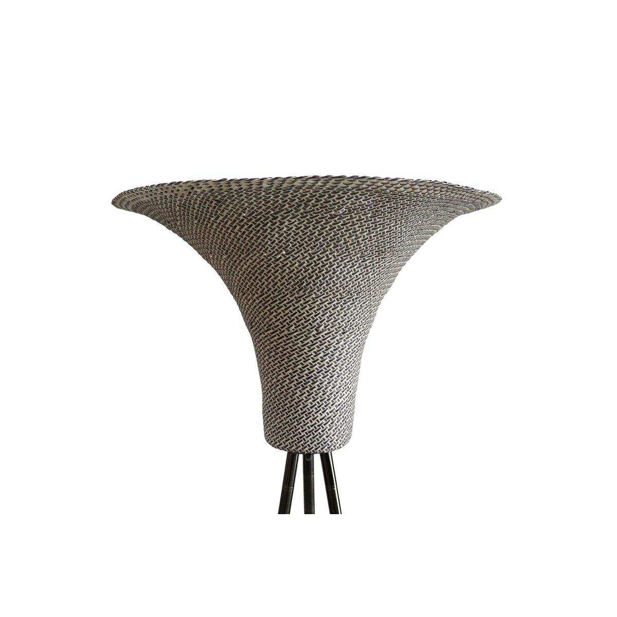 Stehleuchte mit Geflechtschirm Natur/Schwarz 152 cm - HomeDesign Knaus