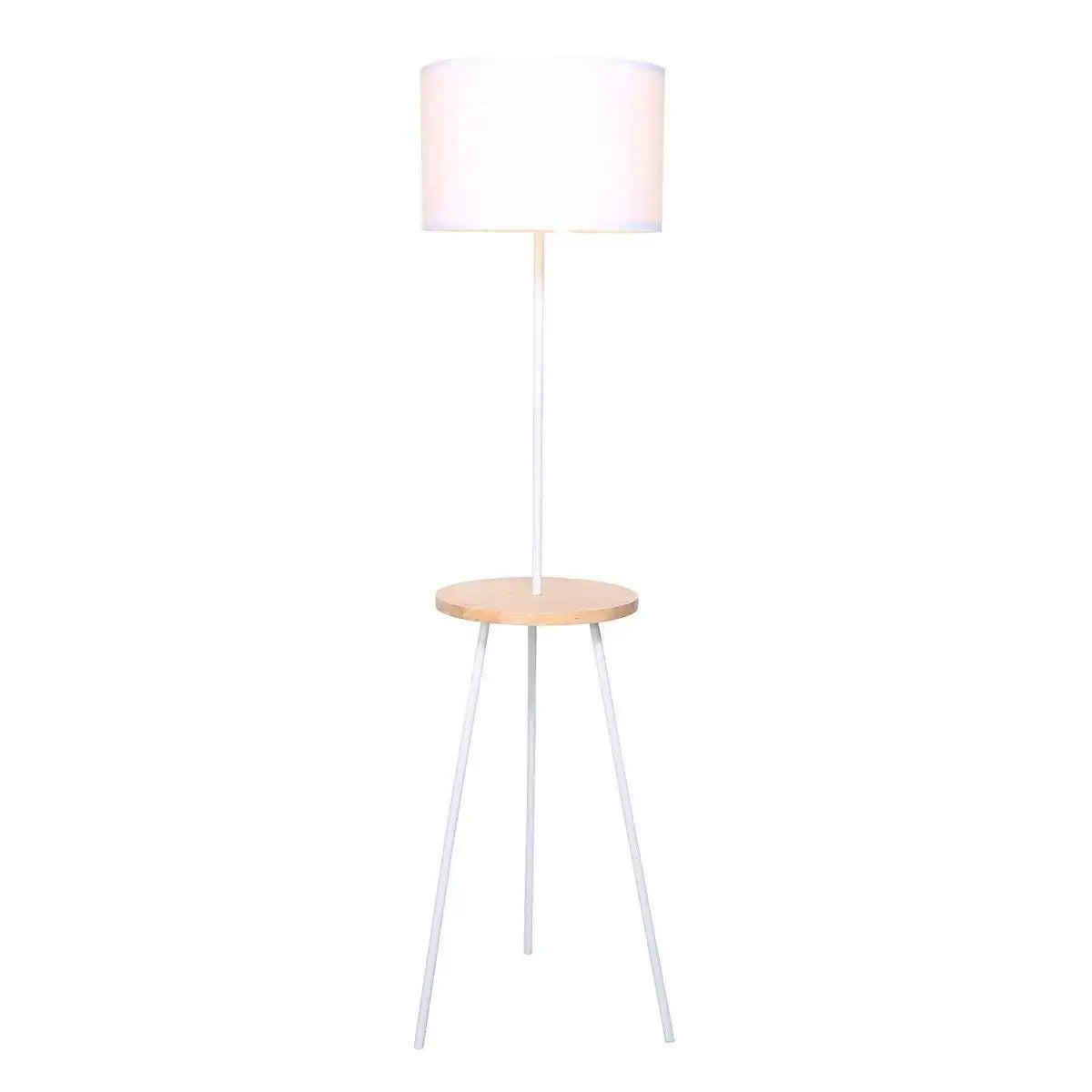 Stehleuchte mit Holztablett - HomeDesign Knaus