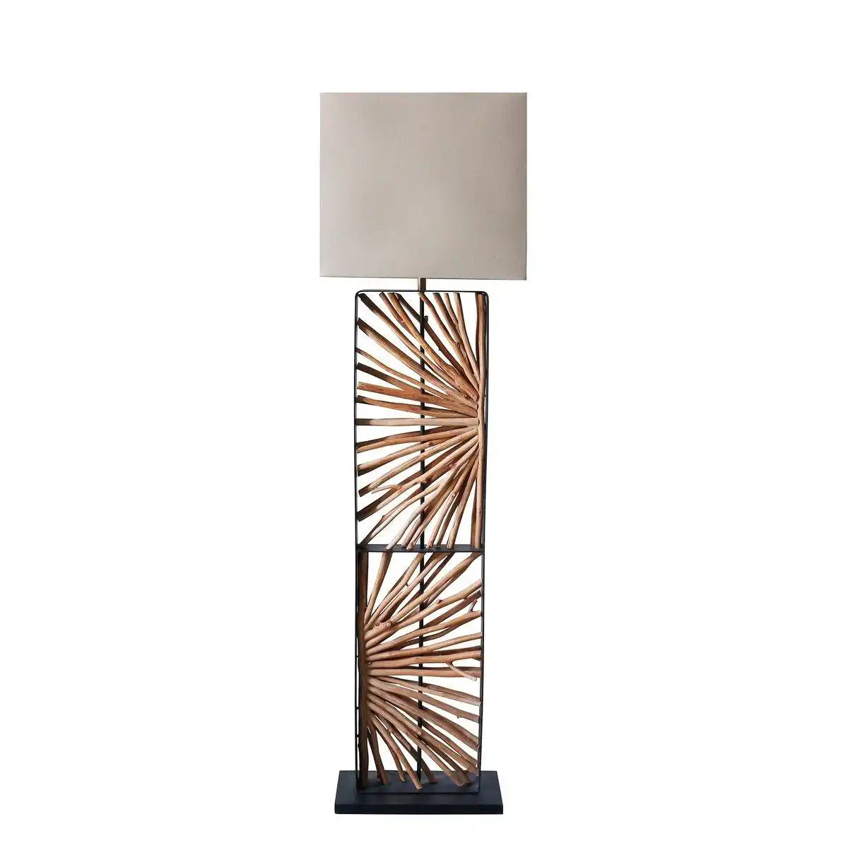 Stehleuchte Treibholz Natur/Beige 165 cm - HomeDesign Knaus