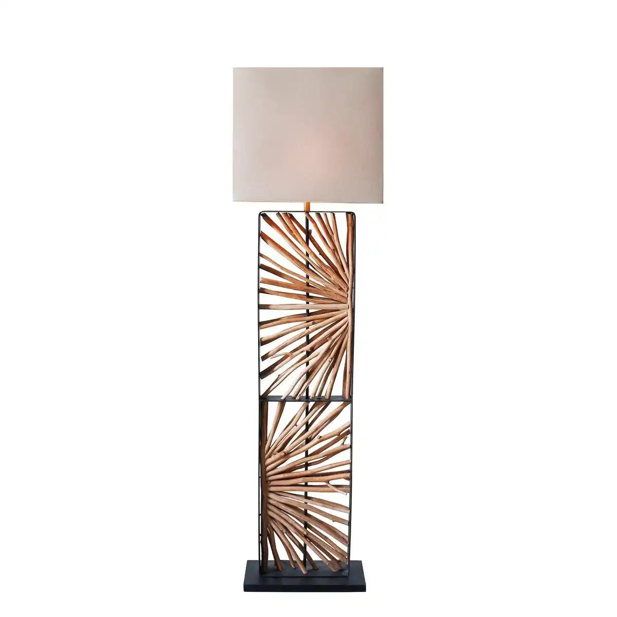 Stehleuchte Treibholz Natur/Beige 165 cm - HomeDesign Knaus