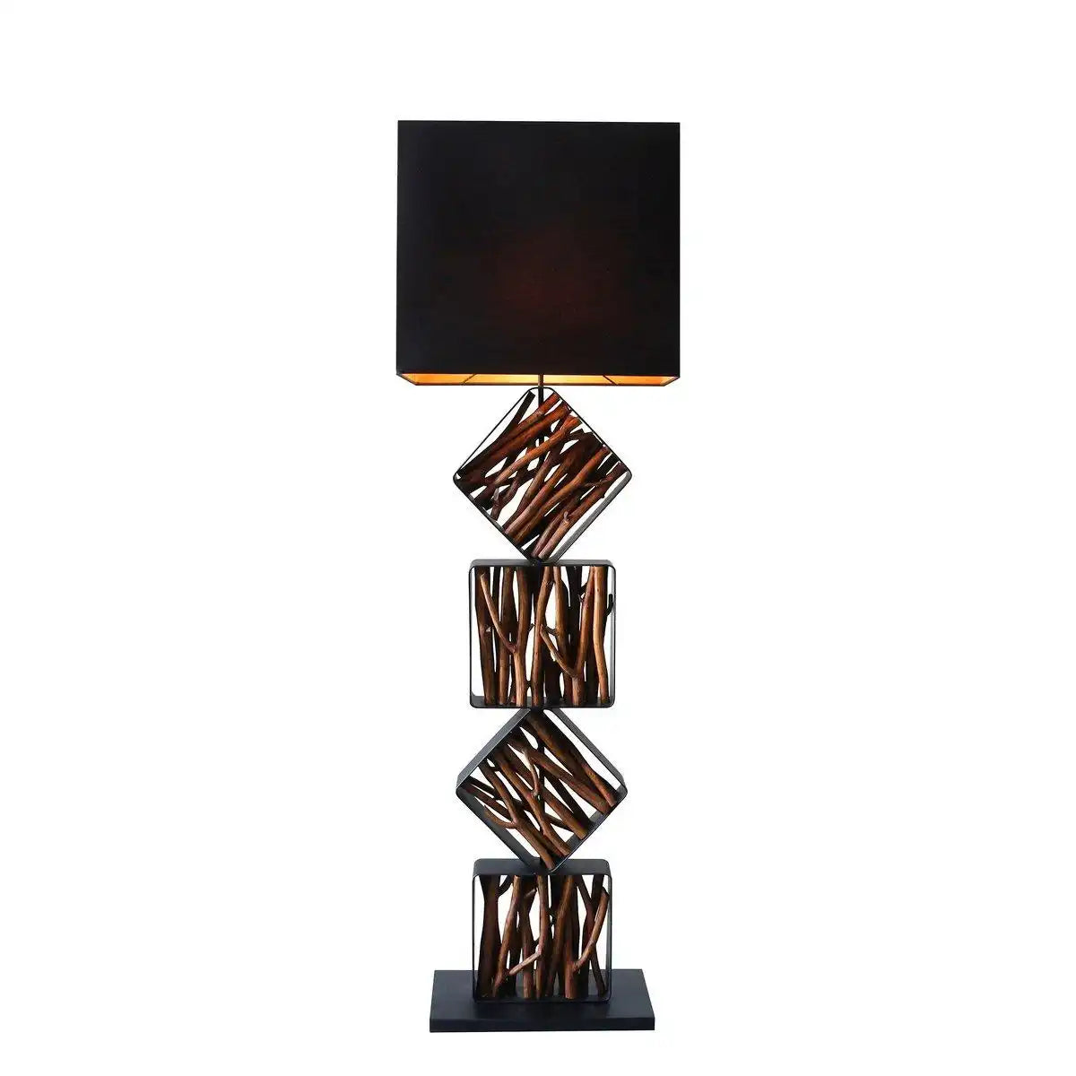 Stehleuchte Treibholz Natur/Schwarz 155 cm - HomeDesign Knaus