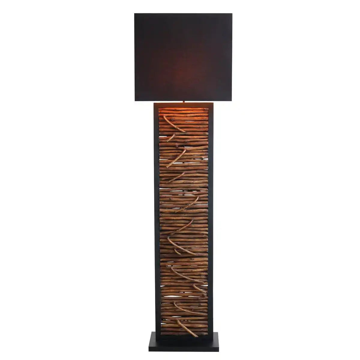 Stehleuchte Treibholz Natur/Schwarz 163 cm - HomeDesign Knaus