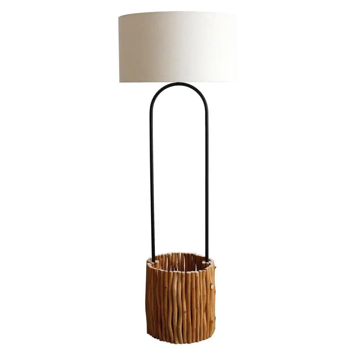 Stehleuchte Treibholz Natur/Weiß 155 cm - HomeDesign Knaus