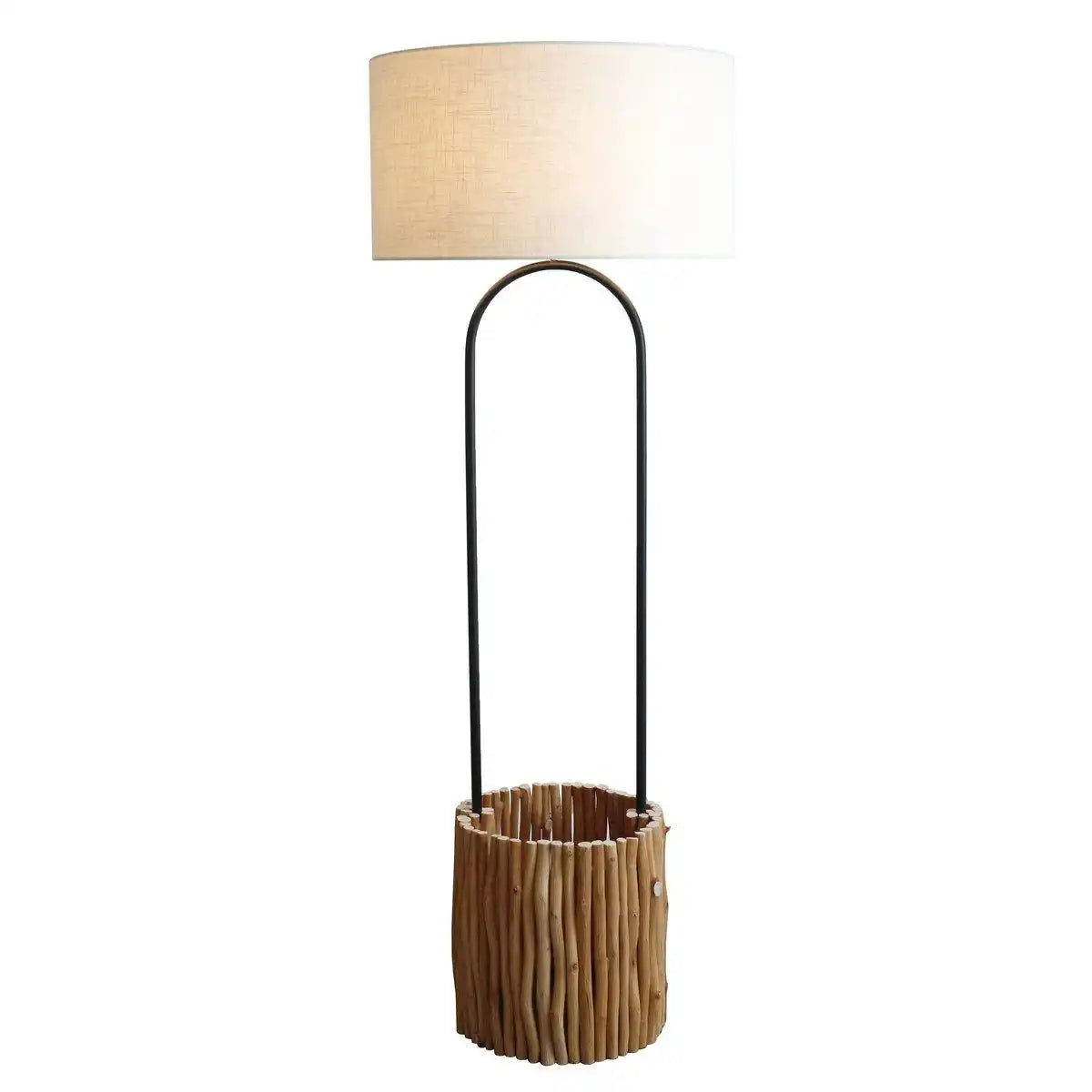 Stehleuchte Treibholz Natur/Weiß 155 cm - HomeDesign Knaus