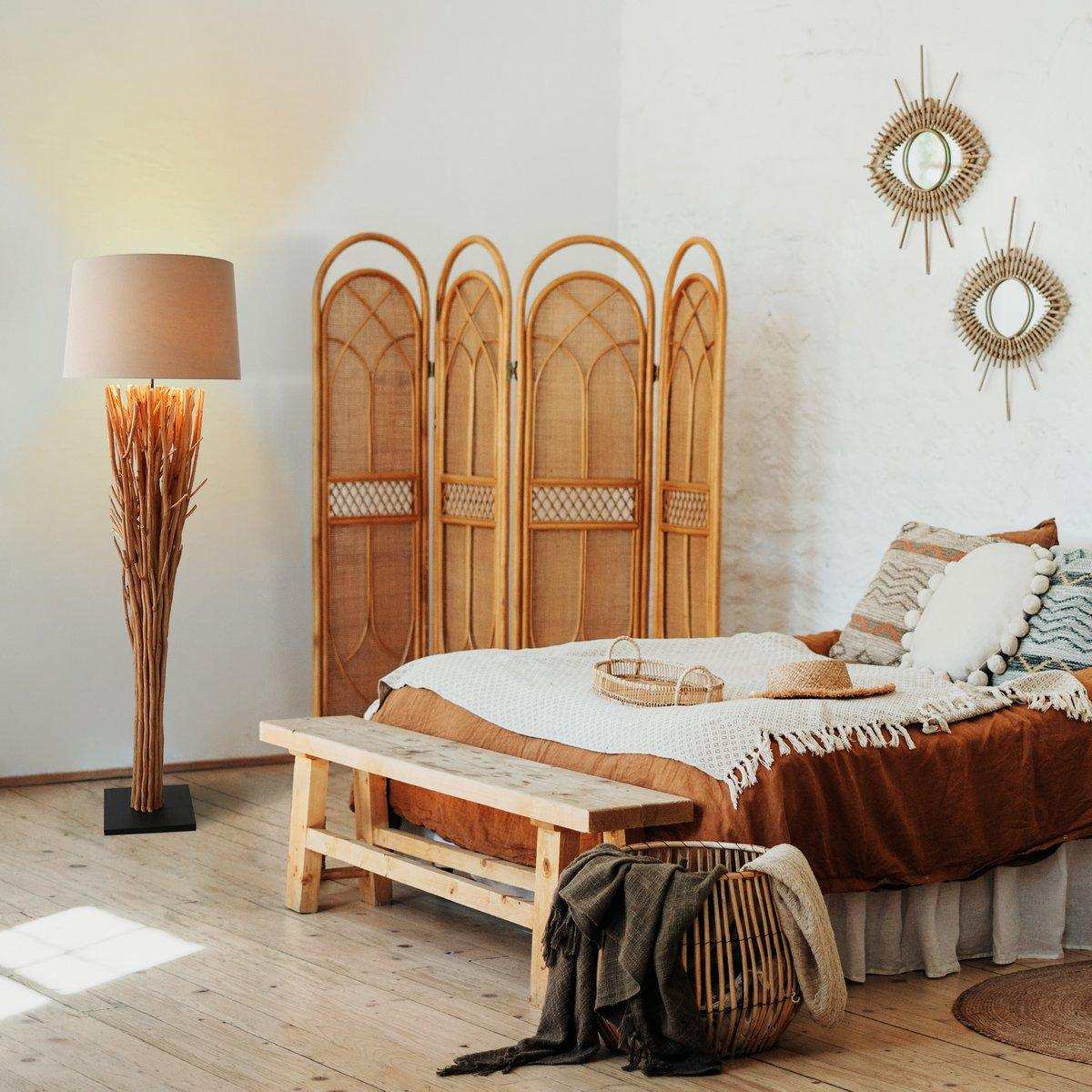 Stehleuchte Treibholz Natur/Weiß 175 cm - HomeDesign Knaus