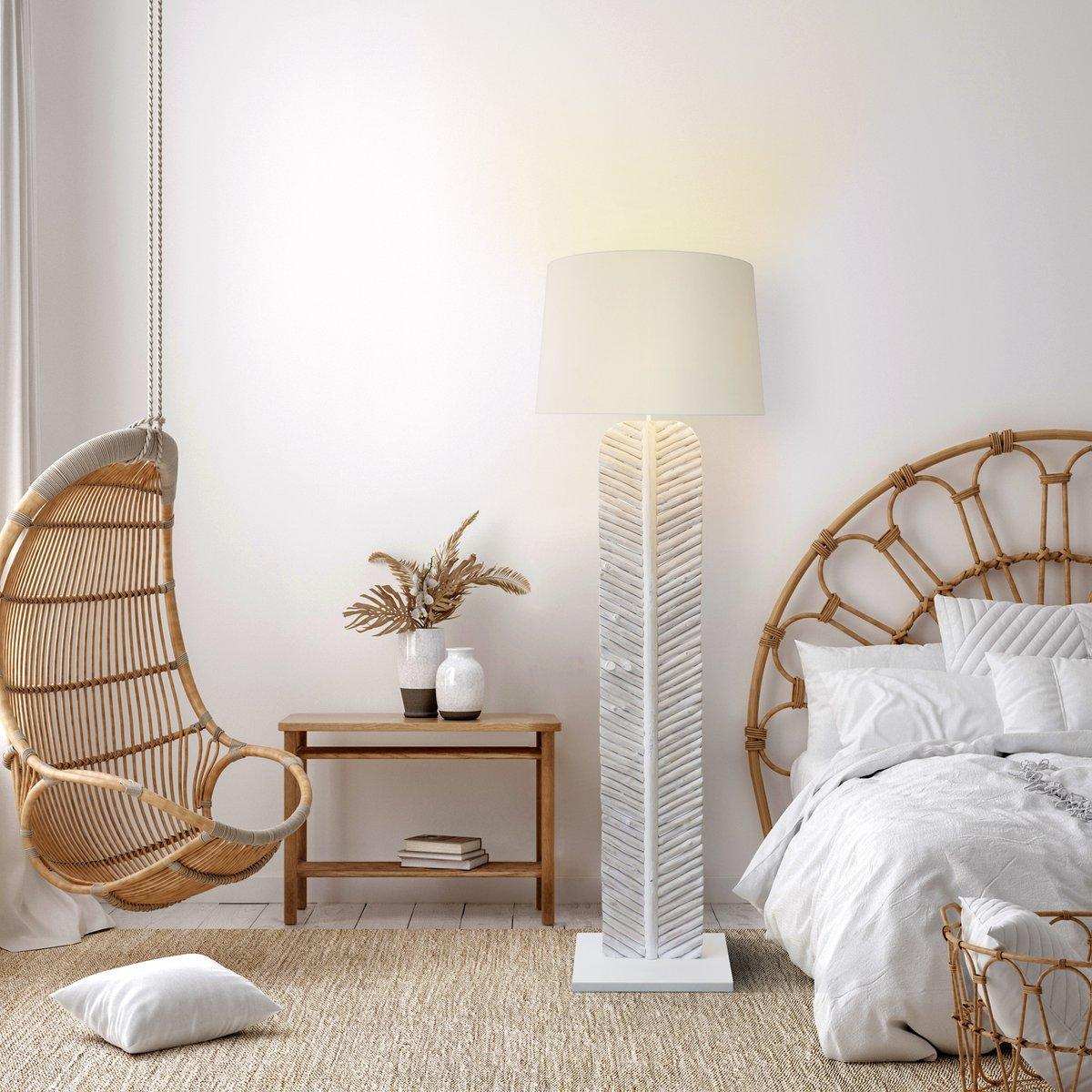Stehleuchte Treibholz Weiß 175 cm - HomeDesign Knaus