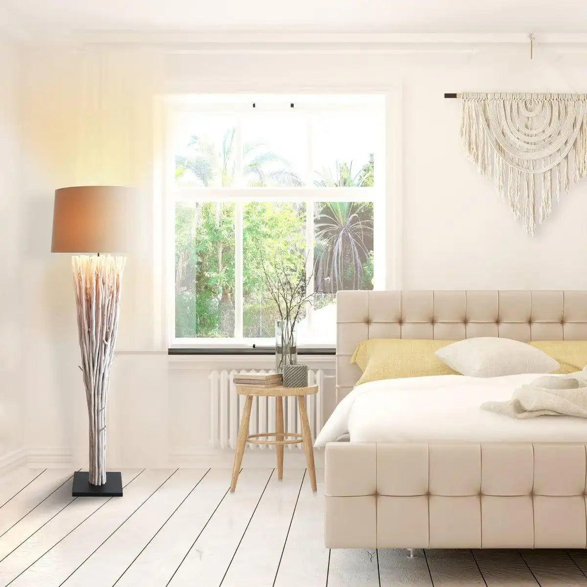 Stehleuchte Treibholz White Wash 175 cm - HomeDesign Knaus