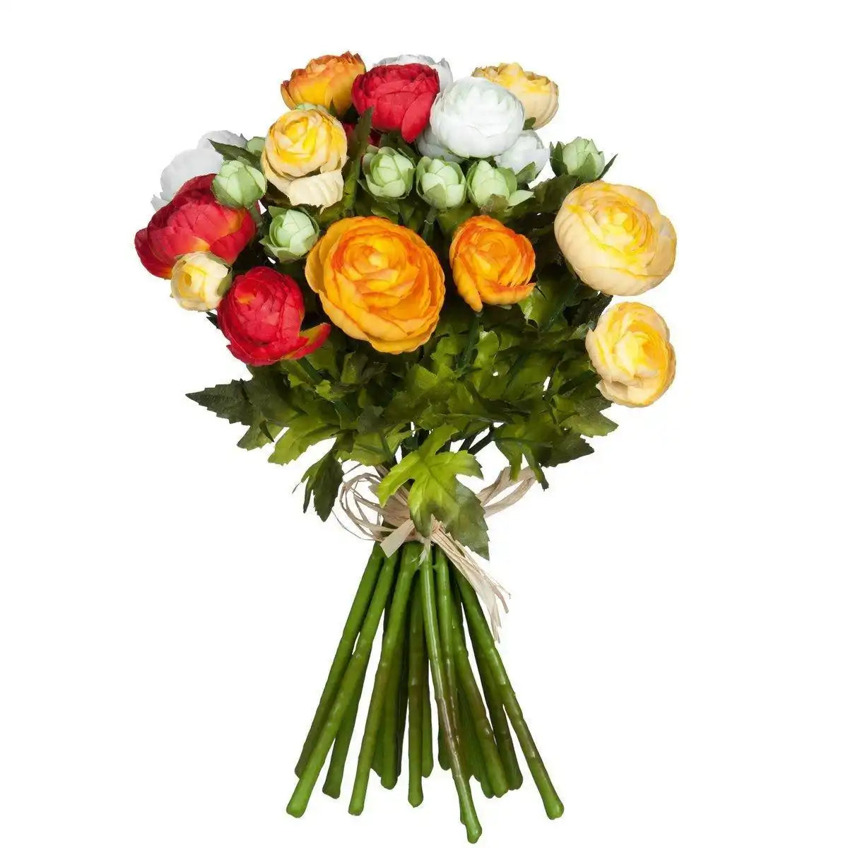 Strauß künstlicher Ranunkelblumen – H35 x Ø26 cm – Orange - HomeDesign Knaus