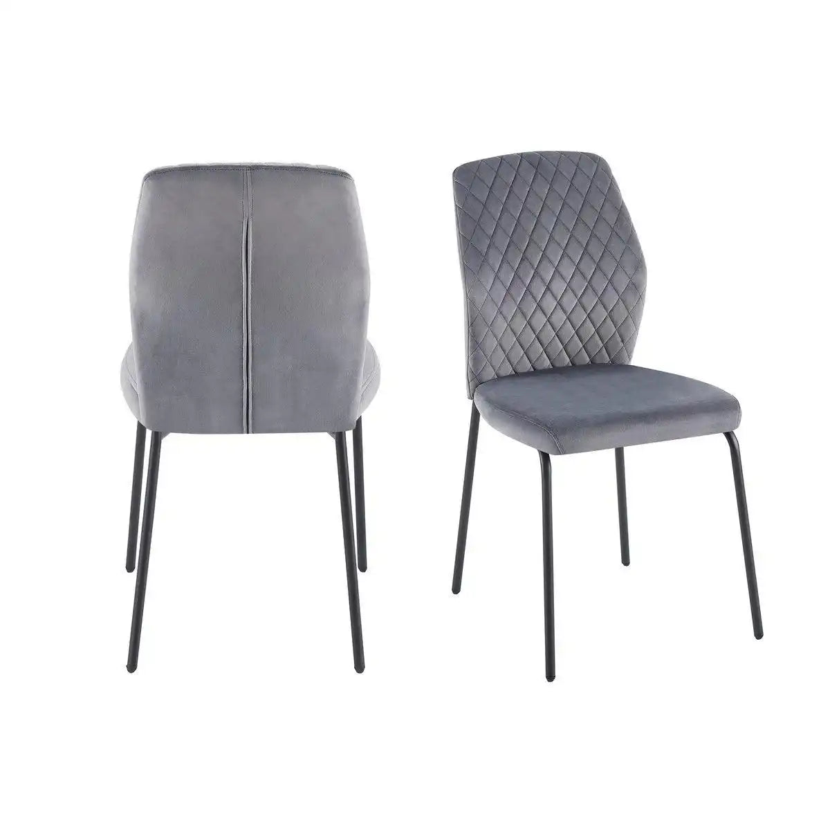 Stuhl 2er Set Grau - HomeDesign Knaus