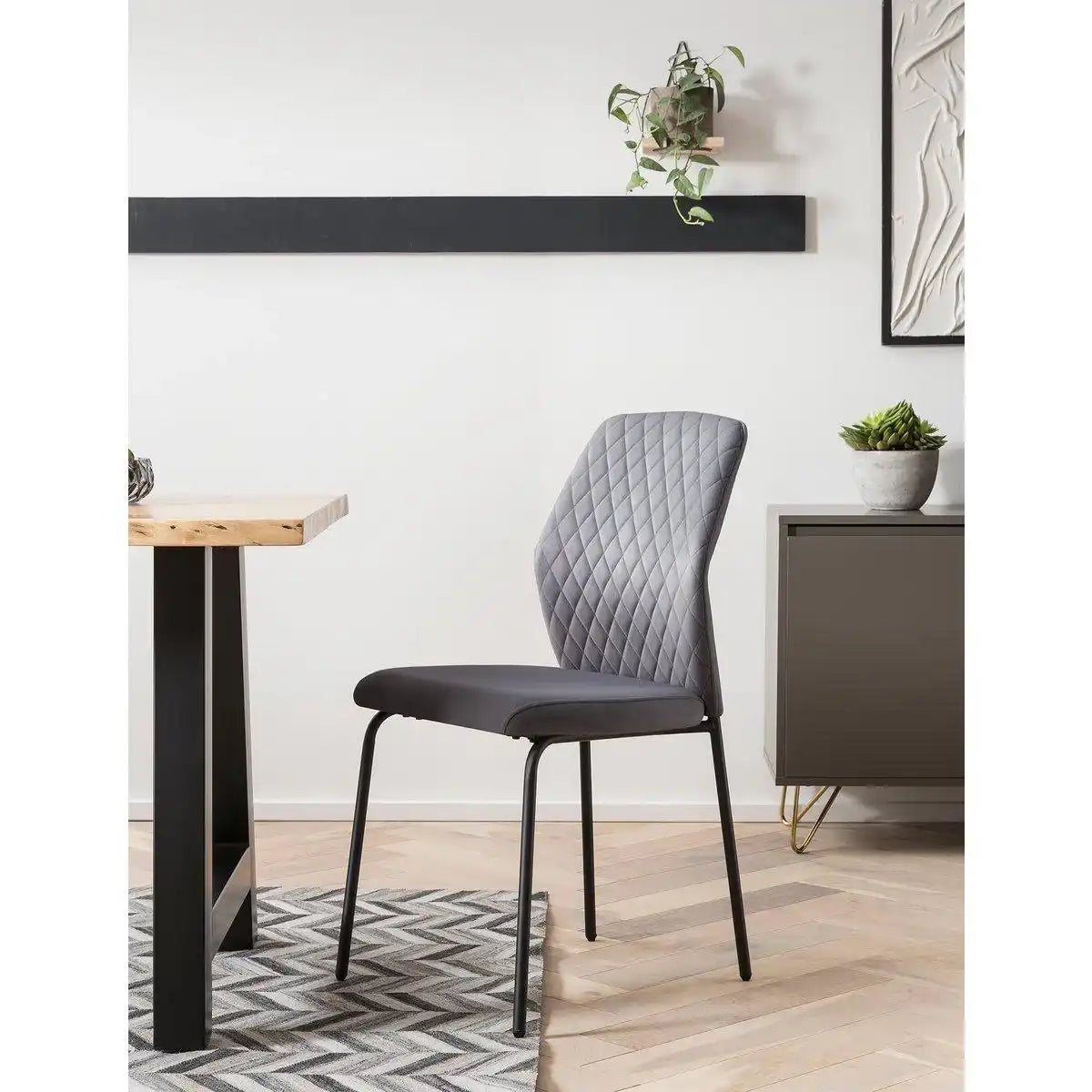 Stuhl 2er Set Grau - HomeDesign Knaus