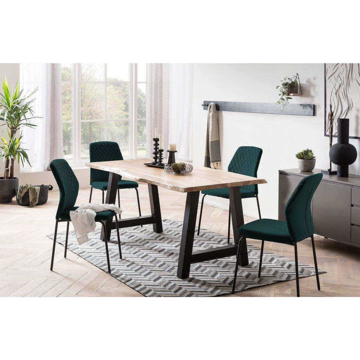 Stuhl 2er Set Grün - HomeDesign Knaus