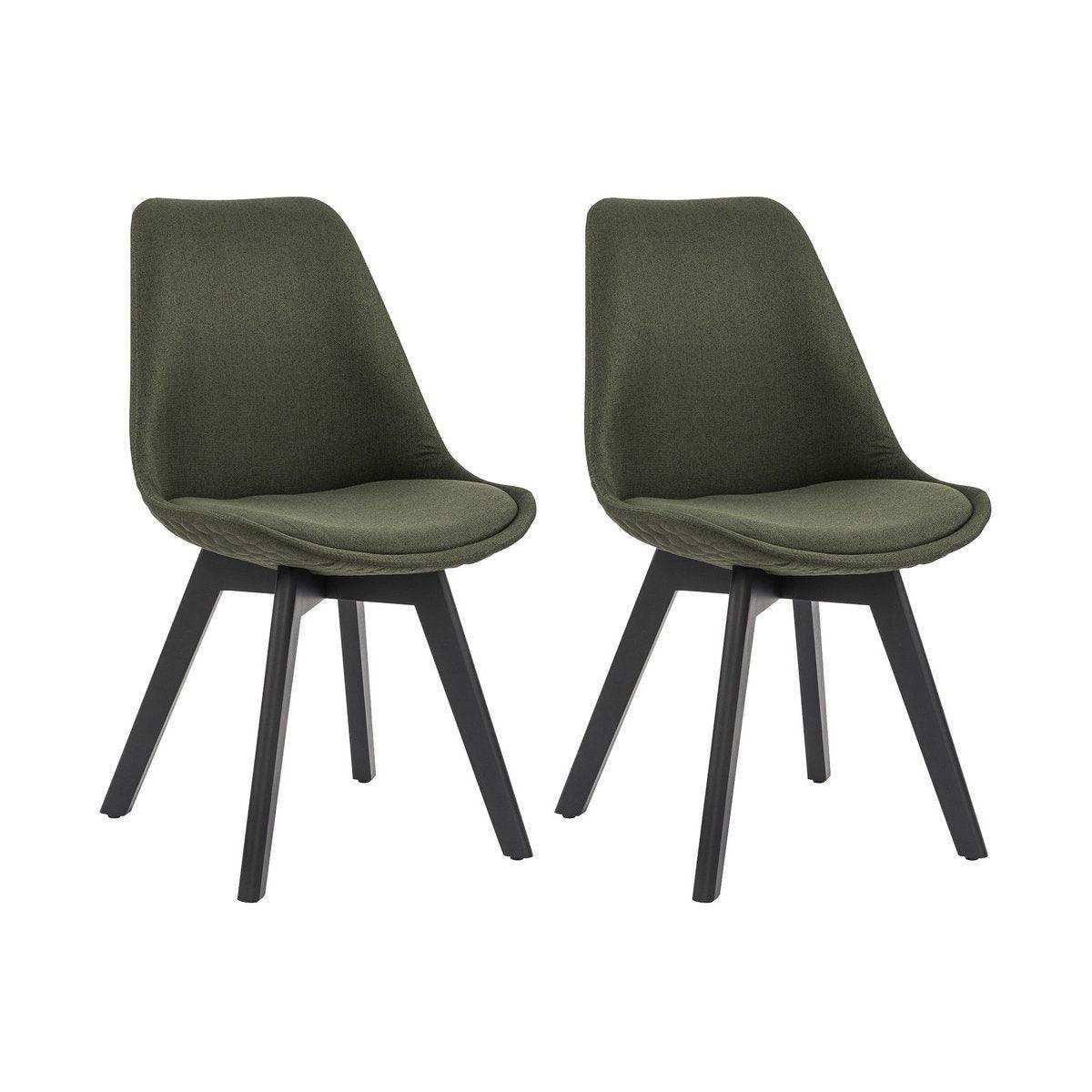 Stuhl 2er Set grün Textil - HomeDesign Knaus