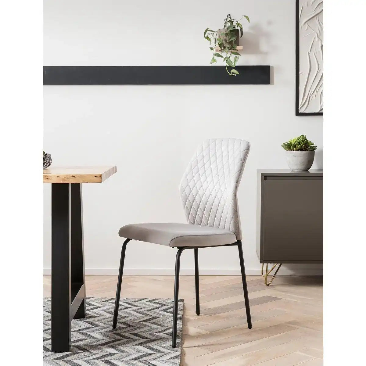 Stuhl 2er Set Hellgrau - HomeDesign Knaus