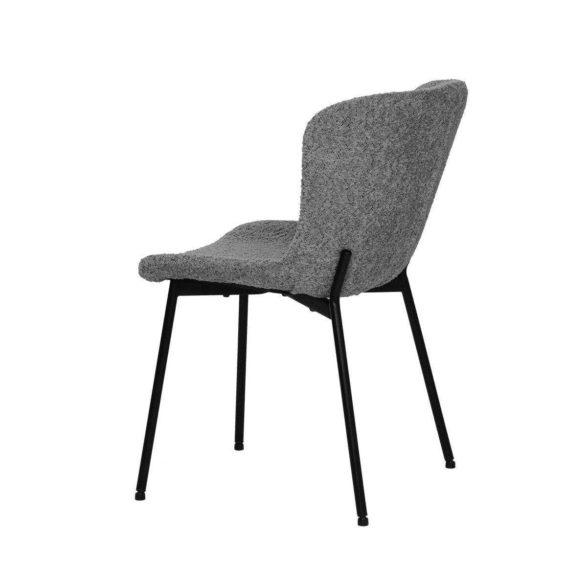 Stuhl 2er Set mit Bouclé-Bezug - HomeDesign Knaus