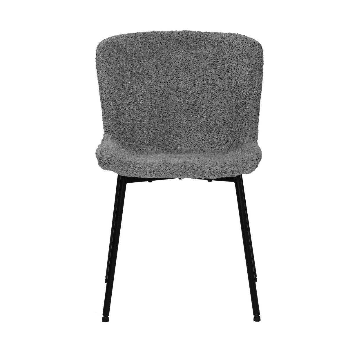 Stuhl 2er Set mit Bouclé-Bezug - HomeDesign Knaus
