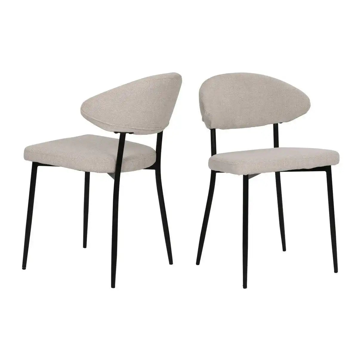 Stuhl 2er Set mit Strukturstoff - HomeDesign Knaus