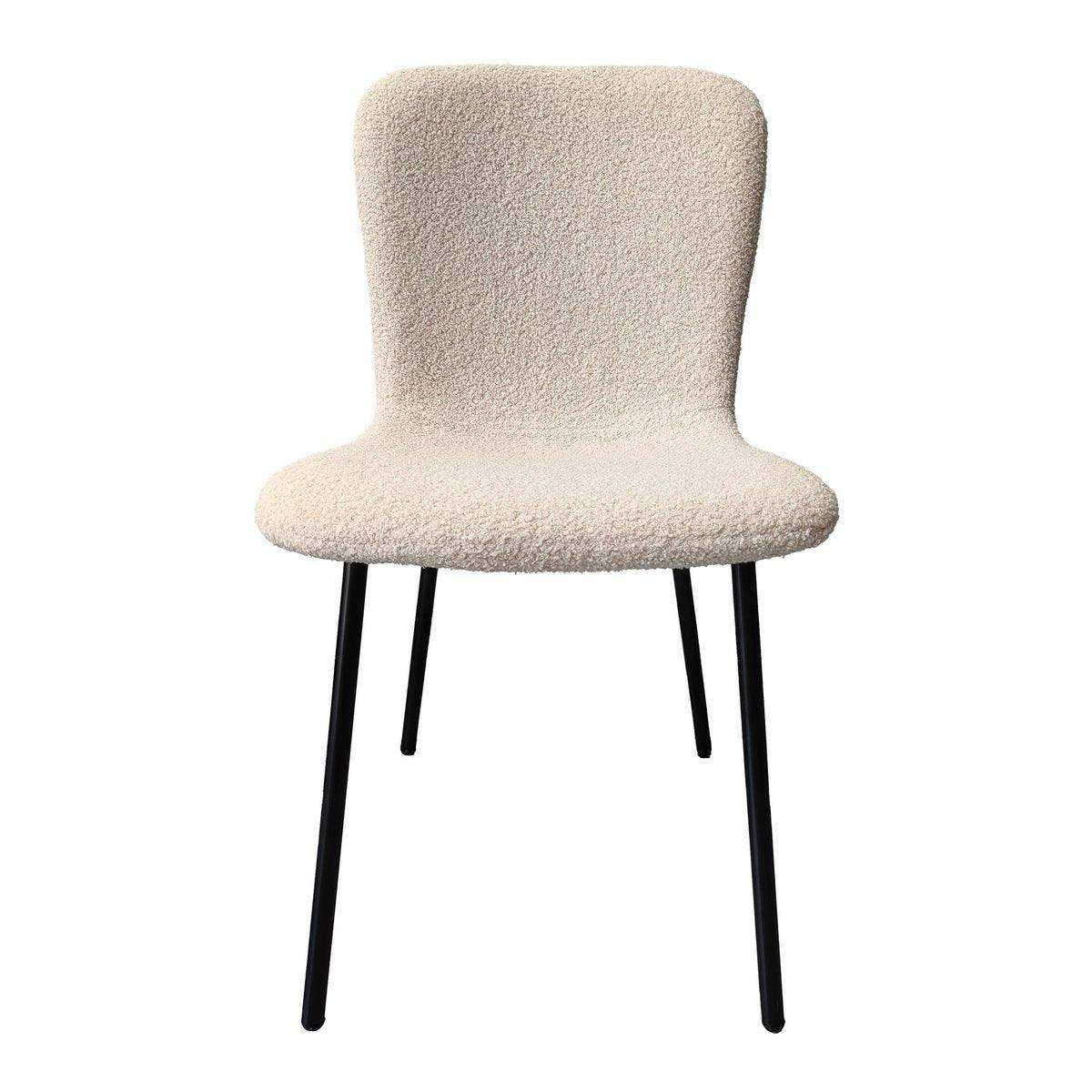 Stuhl Bouclé Optik 4er Set Beige - HomeDesign Knaus