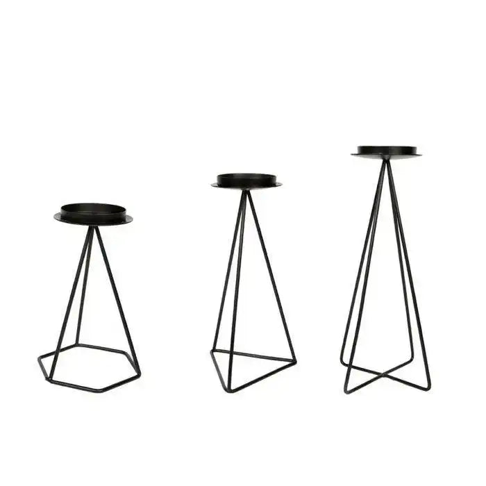 Stumpenkerzenhalter Jaspis schwarz - HomeDesign Knaus