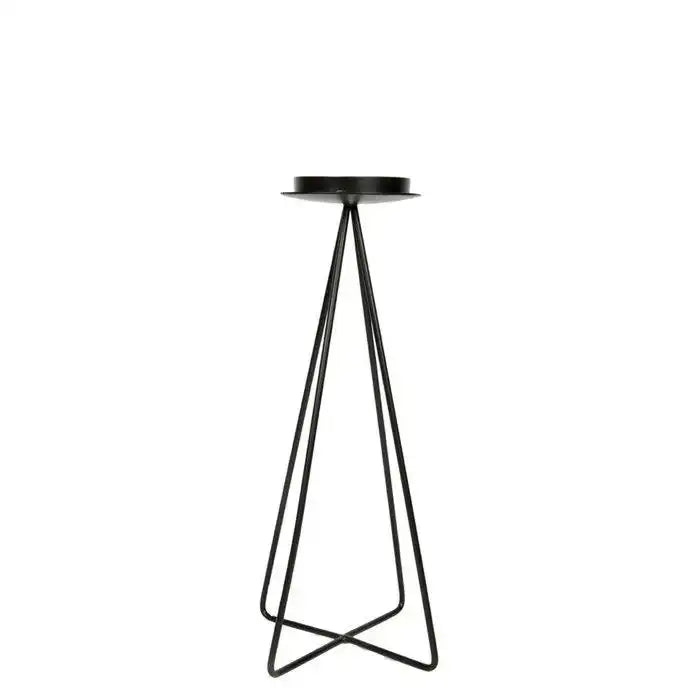Stumpenkerzenhalter Jaspis schwarz - HomeDesign Knaus