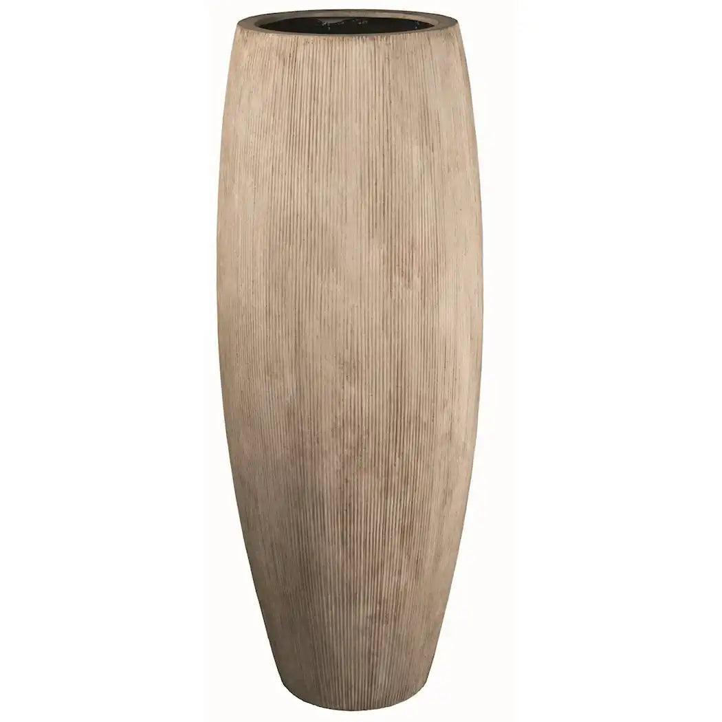 Surabaya XXL Deko-Blumenkübel Beige – handgefertigt, wetterfest & vielseitig beige - HomeDesign Knaus