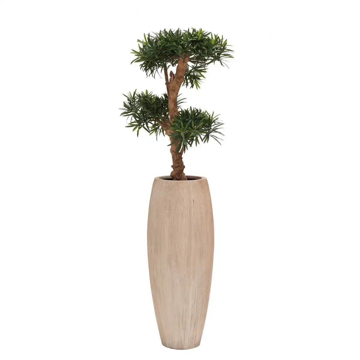 Surabaya XXL Deko-Blumenkübel Beige – handgefertigt, wetterfest & vielseitig beige - HomeDesign Knaus