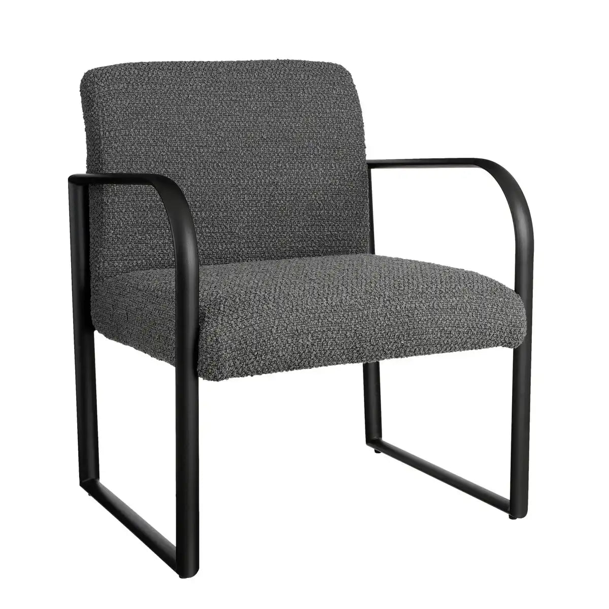 Symon Sessel – L72 x B69 x H81 cm – Dunkelgrau - HomeDesign Knaus
