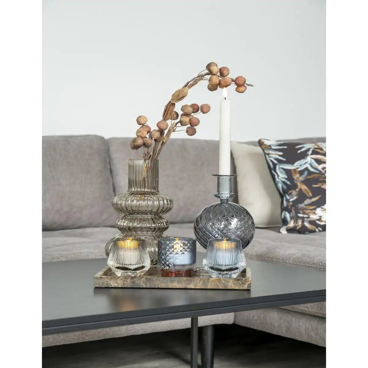 Tablett - Marmor, braun, 27x15 cm - HomeDesign Knaus