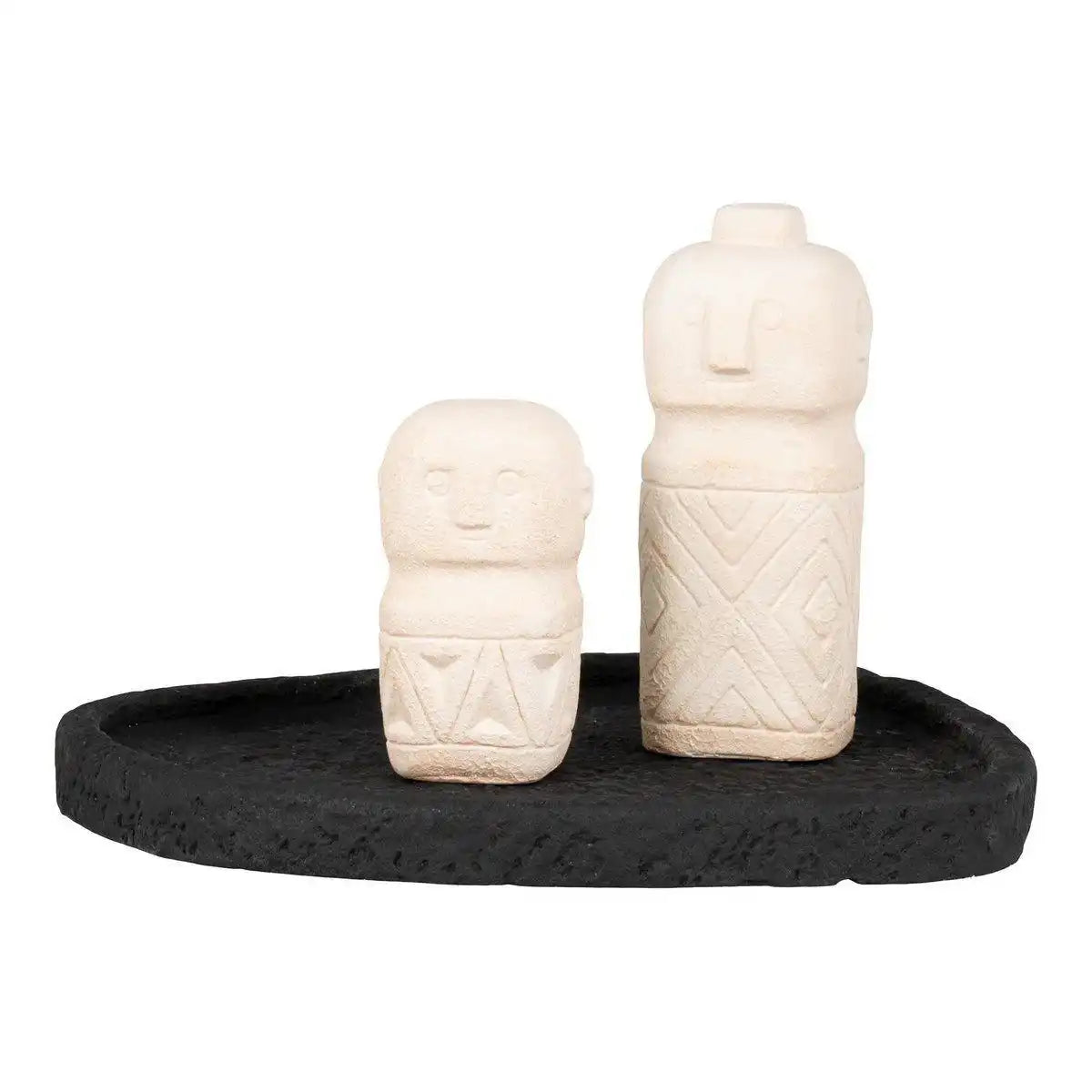 Tablett - Tablett aus Zement, schwarz, 26,5x26x2 cm - HomeDesign Knaus