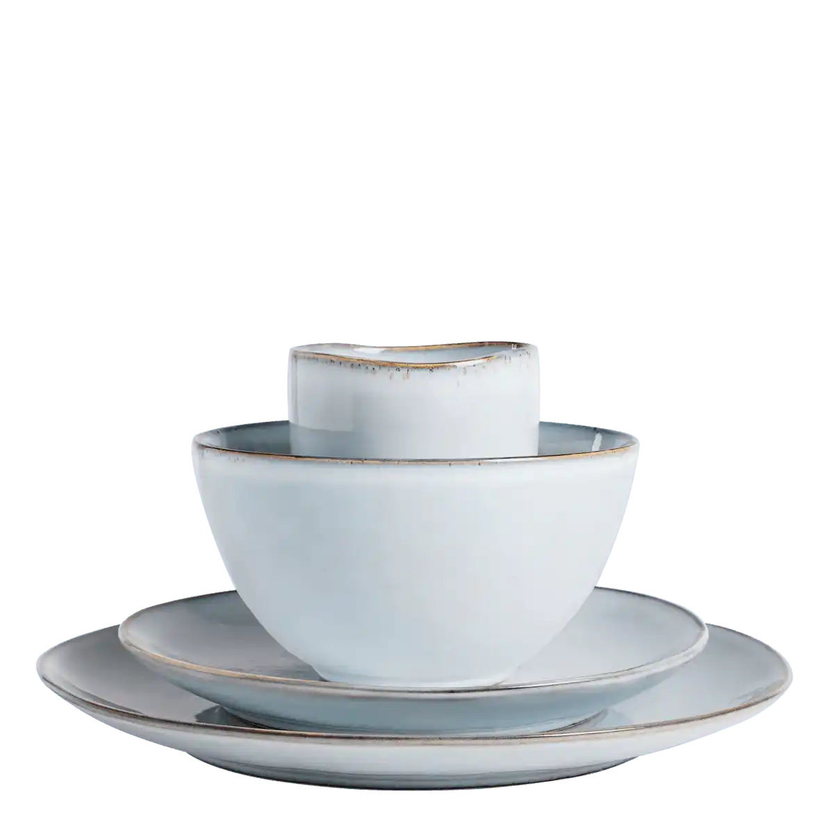 Tabo Geschirrset 4 Personen - Grau - HomeDesign Knaus