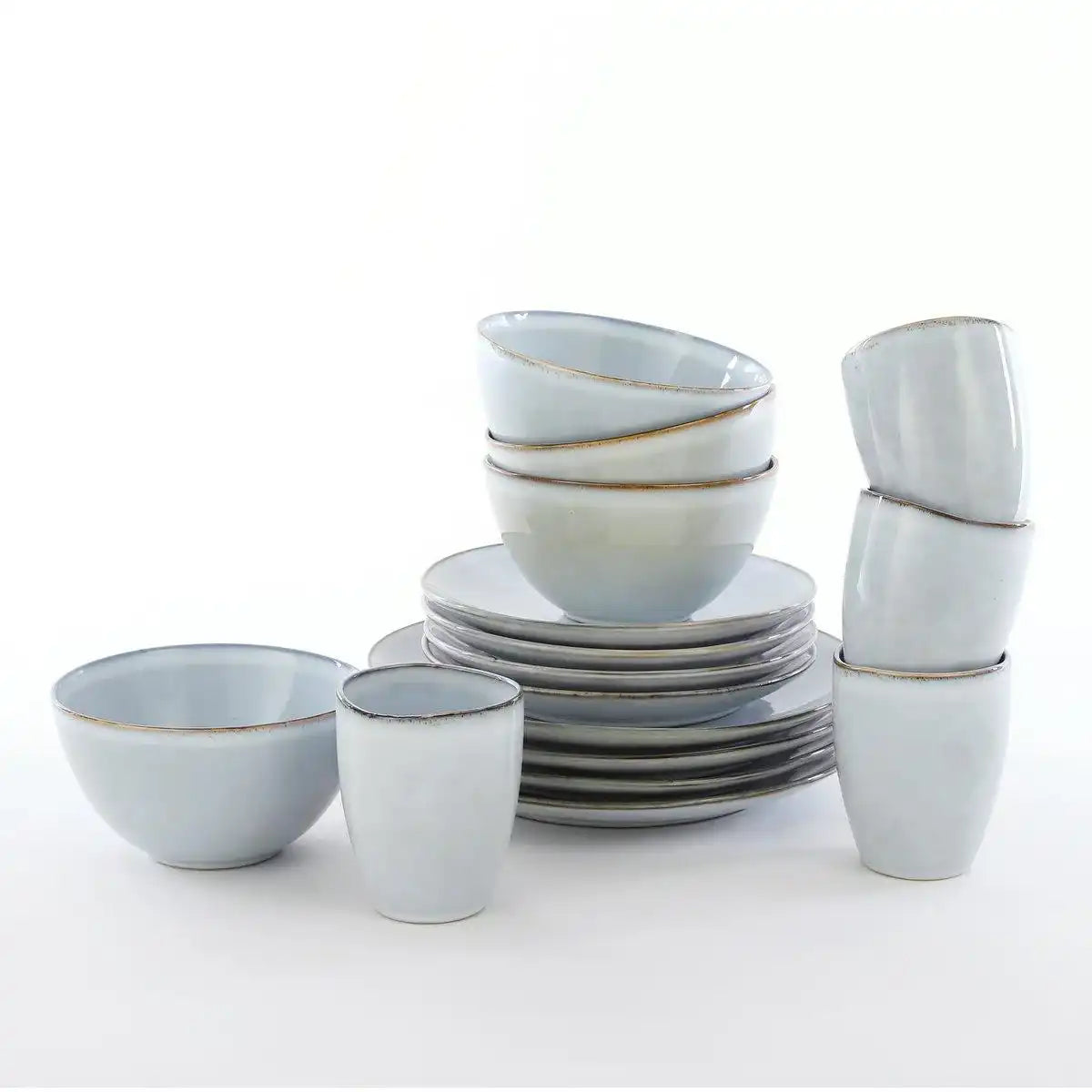 Tabo Geschirrset 4 Personen - Grau - HomeDesign Knaus