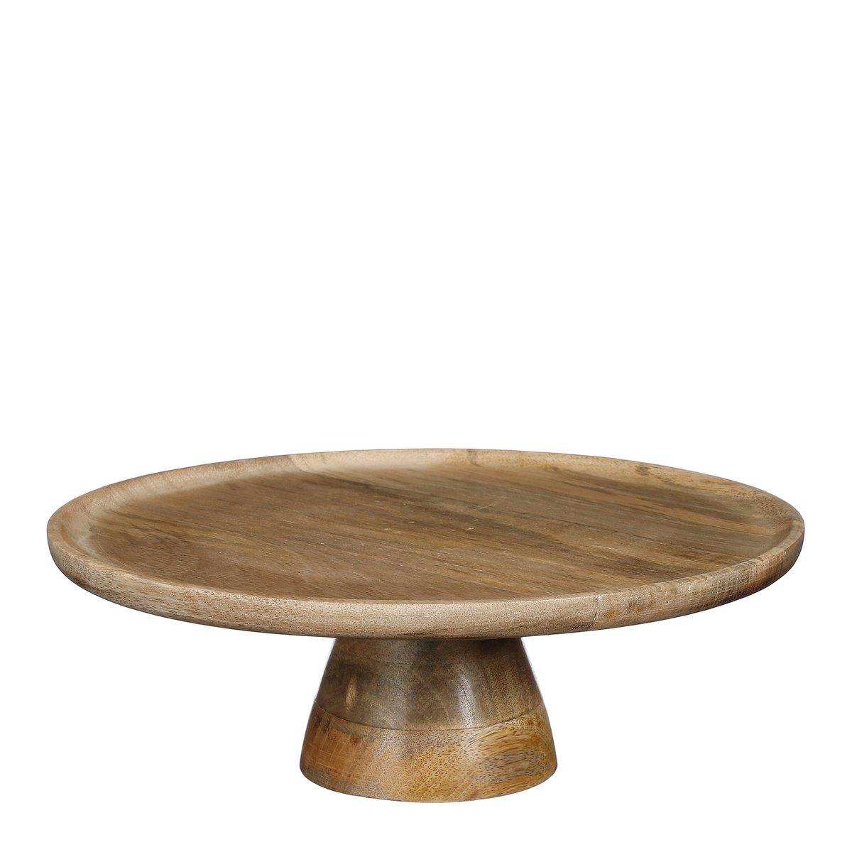 Tallo Tortenständer – H10 x Ø30 cm – 100 % FSC Mangoholz – Hellbraun - HomeDesign Knaus