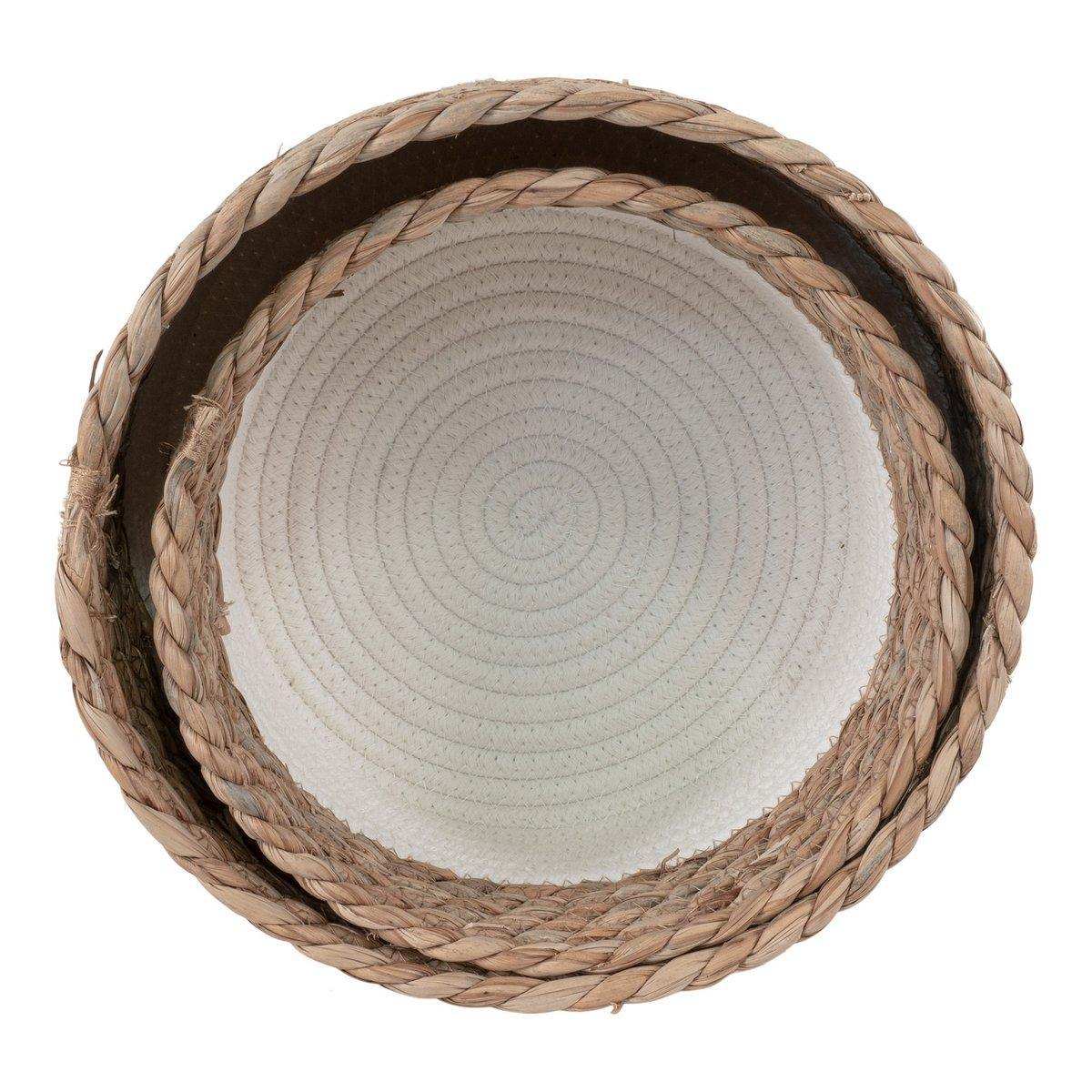 Tanta Baskets – Weiß/Natur, 2er-Set - HomeDesign Knaus