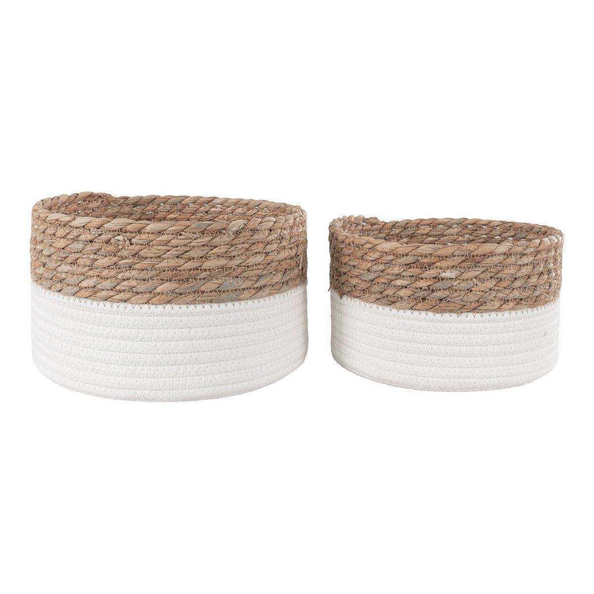 Tanta Baskets – Weiß/Natur, 2er-Set - HomeDesign Knaus