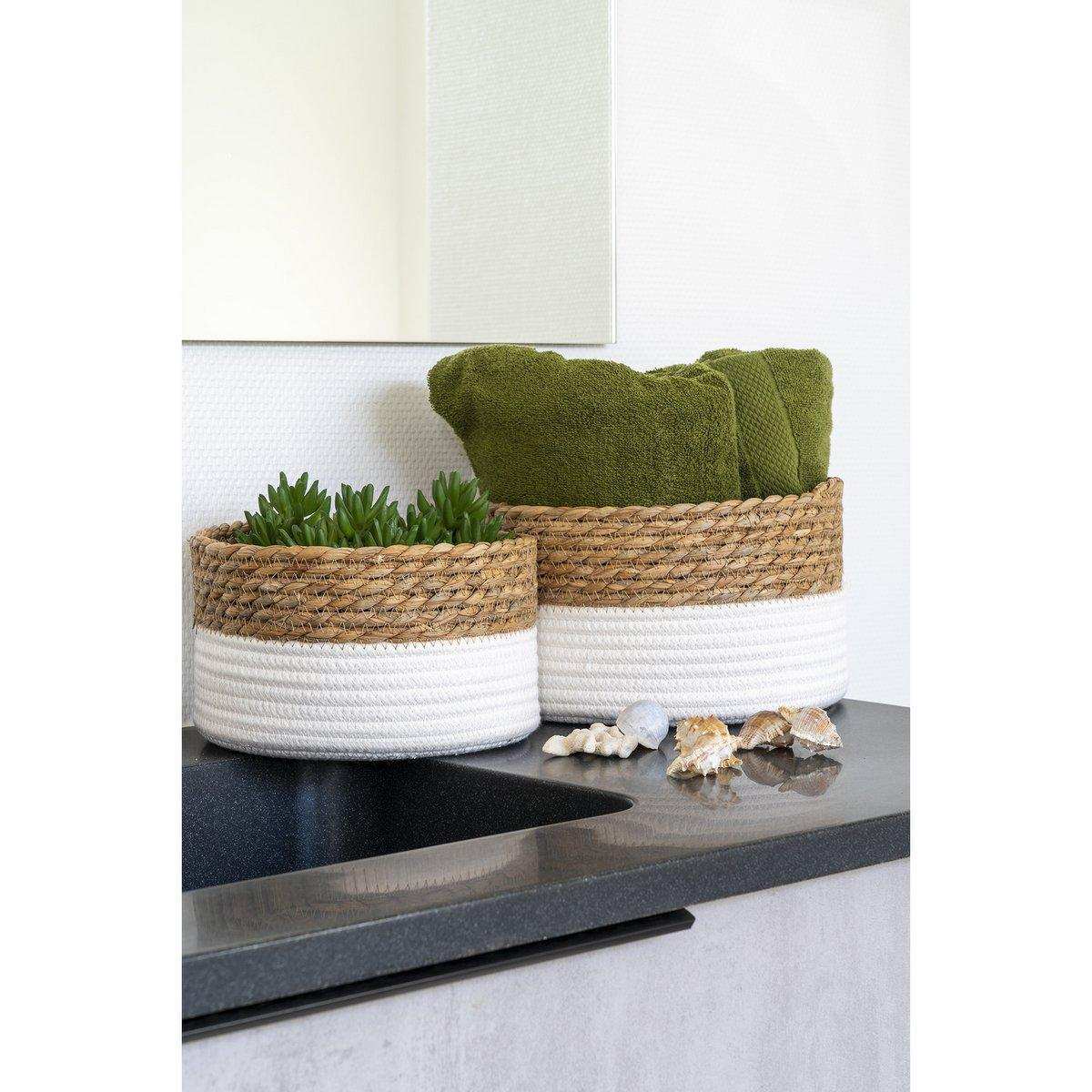 Tanta Baskets – Weiß/Natur, 2er-Set - HomeDesign Knaus