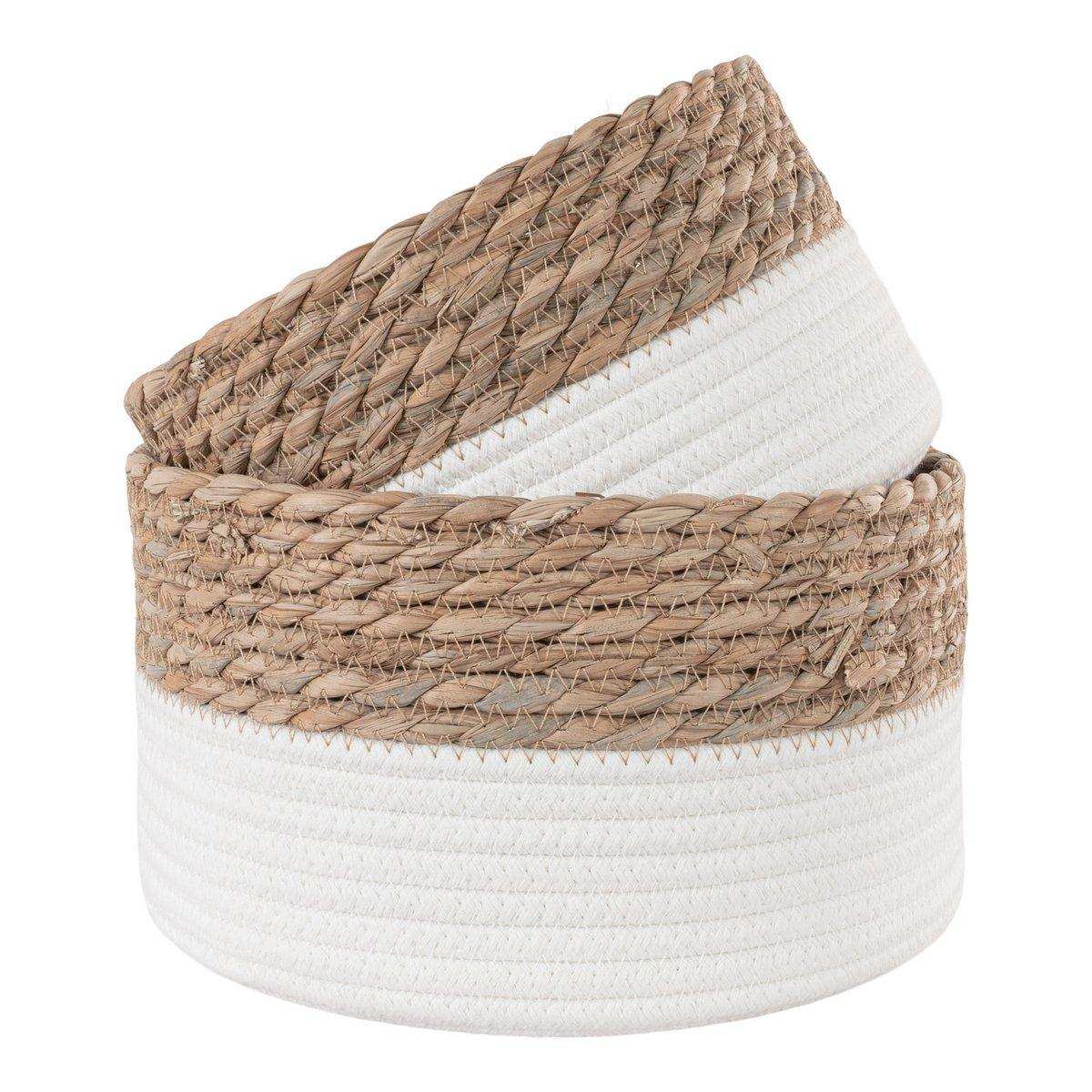Tanta Baskets – Weiß/Natur, 2er-Set - HomeDesign Knaus