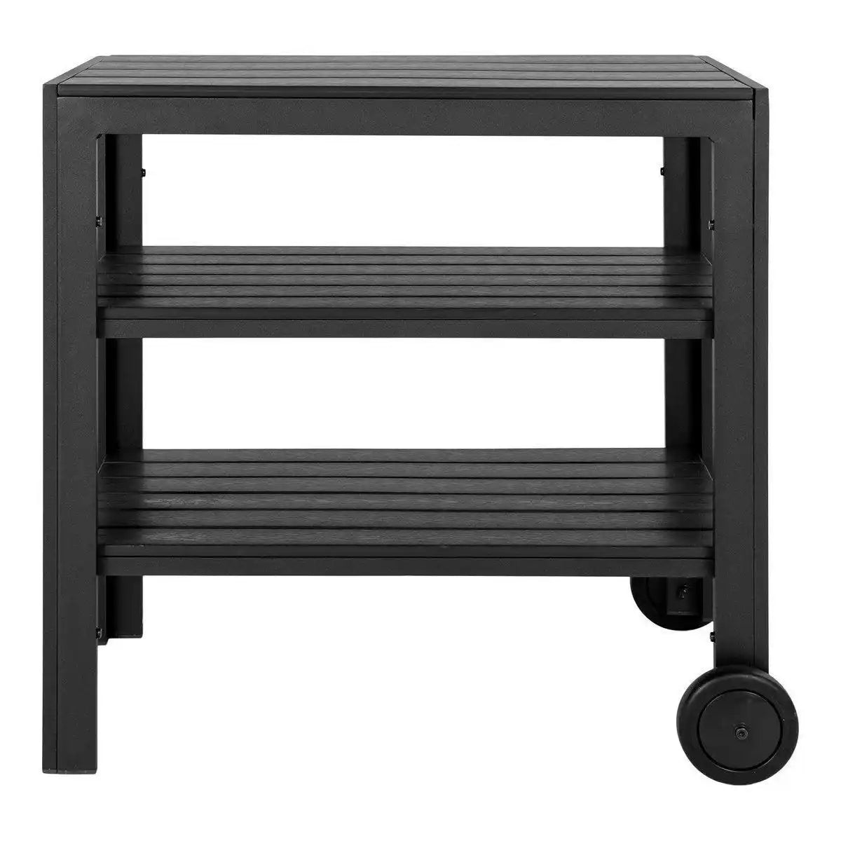 Taormina Teewagen – Teewagen, Aluminium/Nichtholz, schwarz, 3 Regale - HomeDesign Knaus
