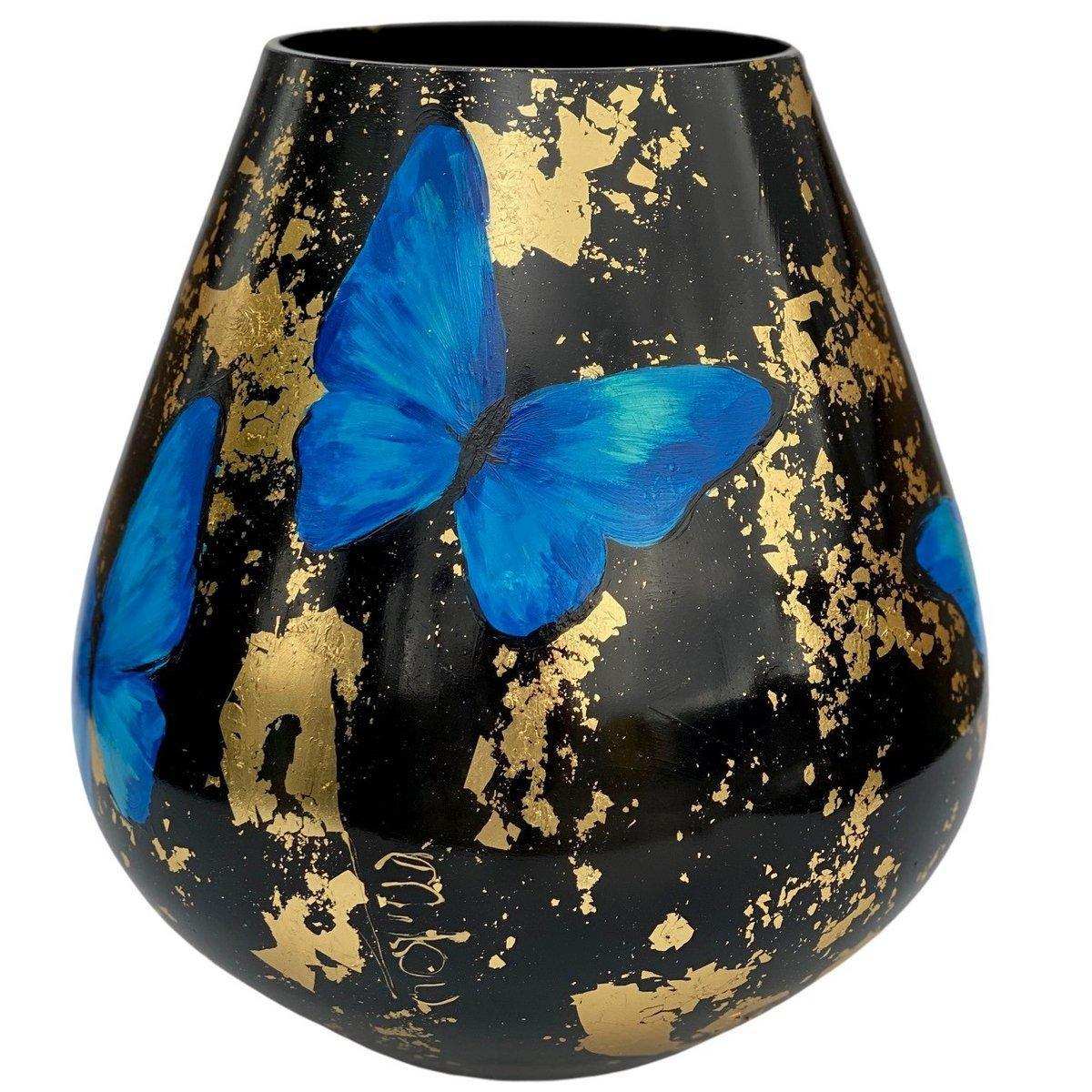Tasmanischer Schmetterling blau Ø26 x H28 cm - HomeDesign Knaus