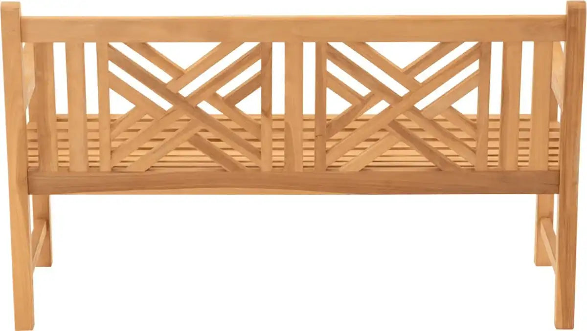 Teakholz Holzbank Teak Gartenbank Cross 150 cm - HomeDesign Knaus