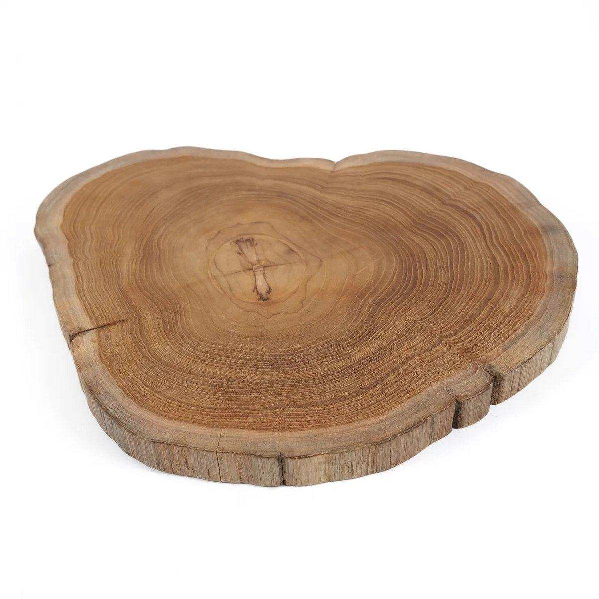 Teakwurzel Holz Schneidebrett handgefertigt 34 cm - HomeDesign Knaus