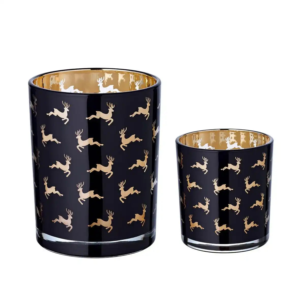 Teelicht 2er Set Luna Ø 7/10 cm, H 8/13 cm - HomeDesign Knaus