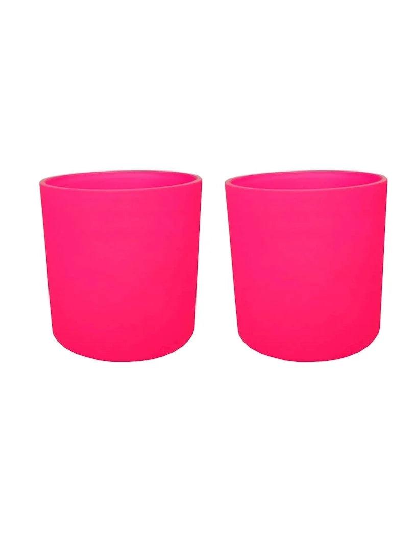 Teelicht 2er Set Neon Pink 12 cm - HomeDesign Knaus