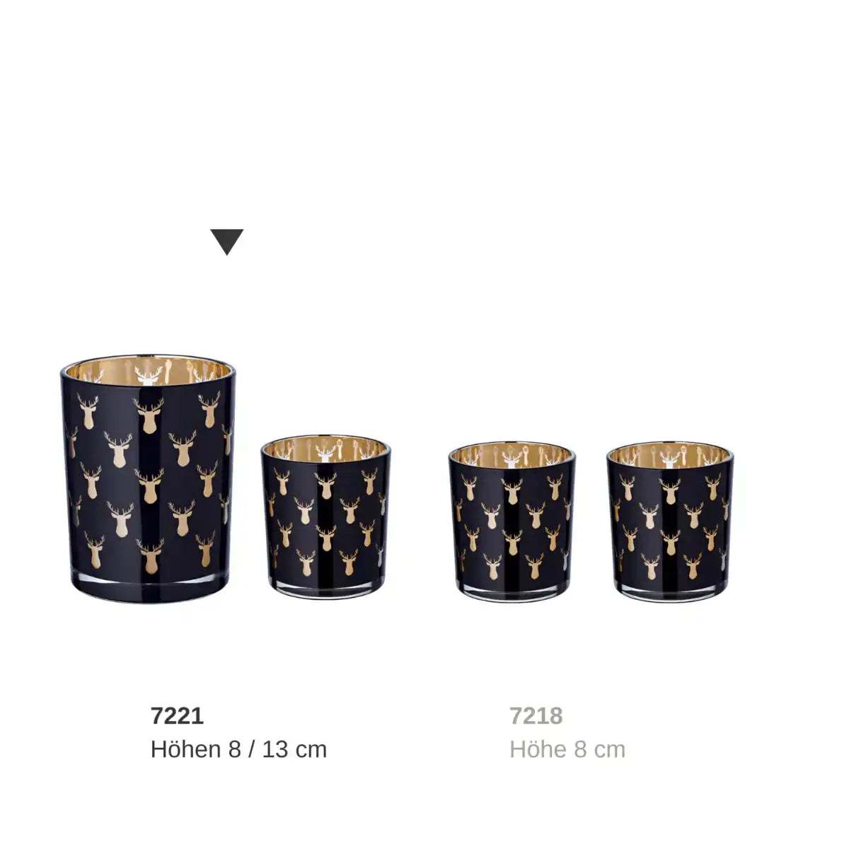 Teelicht 2er Set Rosy Ø 7/10 cm, H 8/13 cm - HomeDesign Knaus