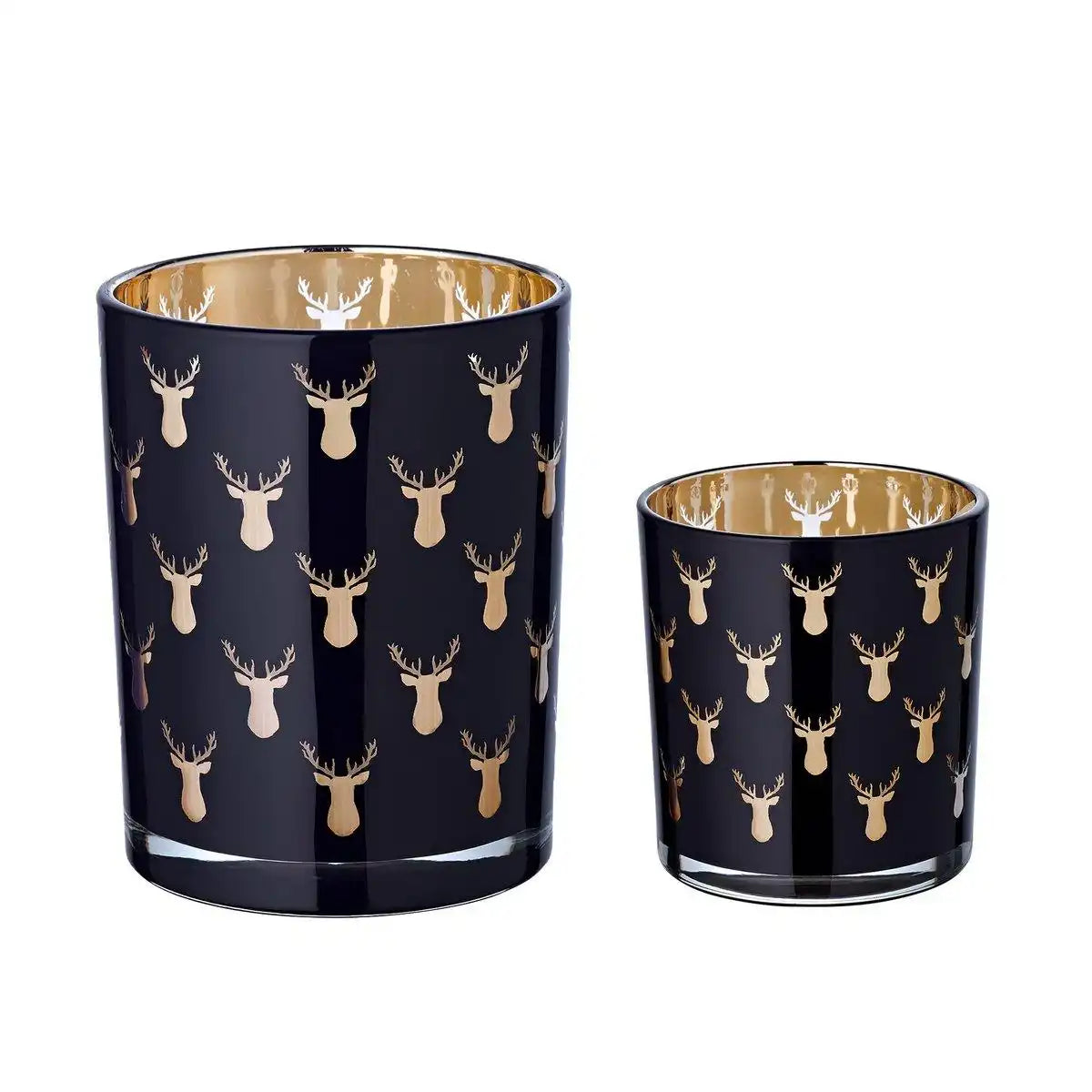 Teelicht 2er Set Rosy Ø 7/10 cm, H 8/13 cm - HomeDesign Knaus