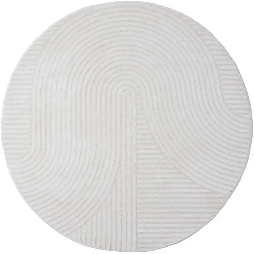 Teppich Ella Creme Rund ø160 cm - HomeDesign Knaus