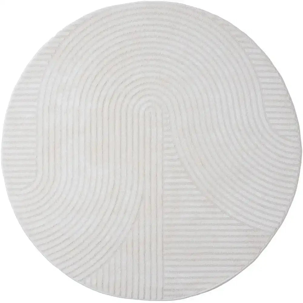 Teppich Ella Creme Rund ø200 cm - HomeDesign Knaus