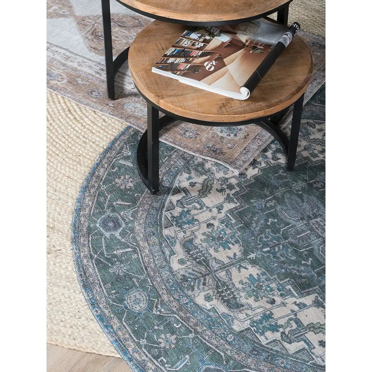 Teppich Heris Grün 10 Rund ø160 cm - HomeDesign Knaus