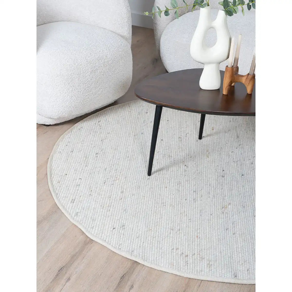 Teppich Scott Beige Rund ø160 cm - HomeDesign Knaus