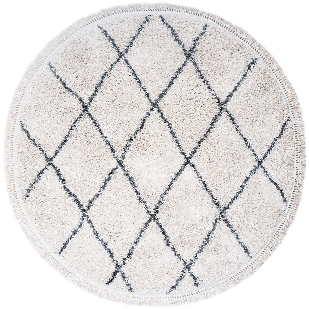 Teppich Souk Creme Rund ø200 cm - HomeDesign Knaus