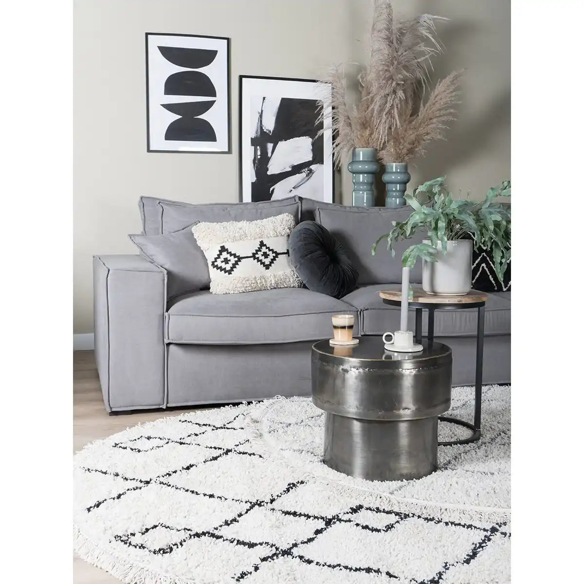 Teppich Souk Creme Rund ø200 cm - HomeDesign Knaus