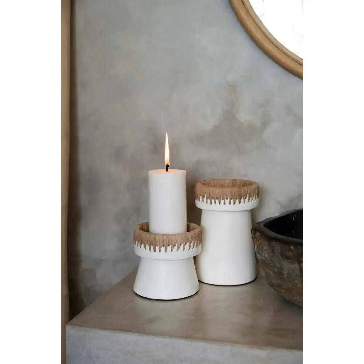 The Pretty Kerzenhalter - Weiß Natur - L - HomeDesign Knaus